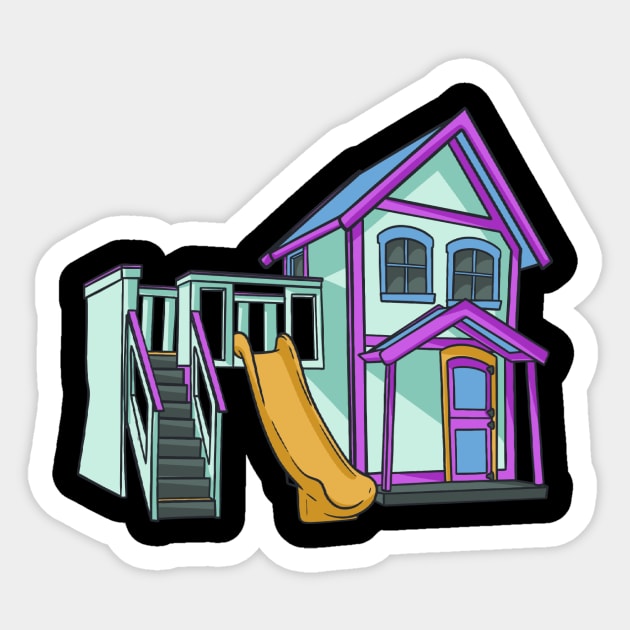 Kids Playhouse Kid Sticker by fromherotozero